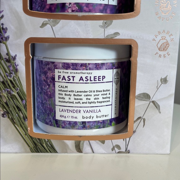 BE FREE AROMATHERAPY Sleep Set Lavender Body Scrub, Body Butter, Body Oil NWT - Picture 7 of 14